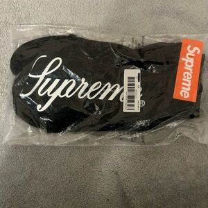 Supreme Black Eye Mask with White Script Logo